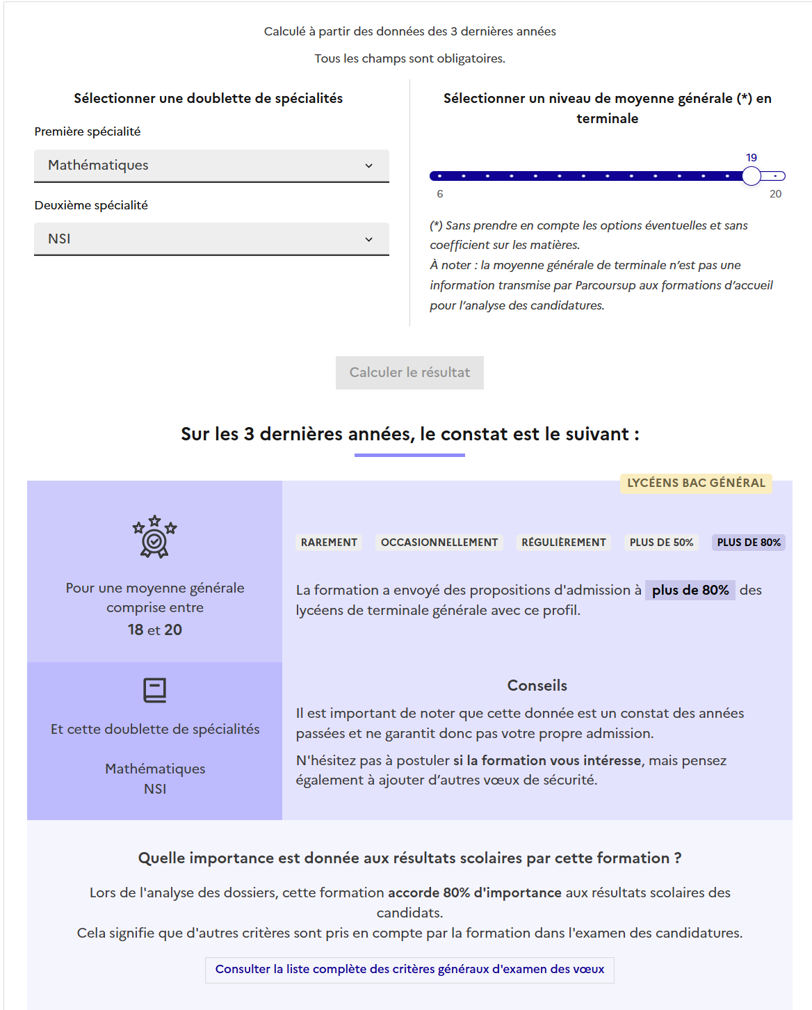 Simulateur Parcoursup